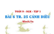 Bài 6 trang 25 Toán 9 Cánh diều Tập 1